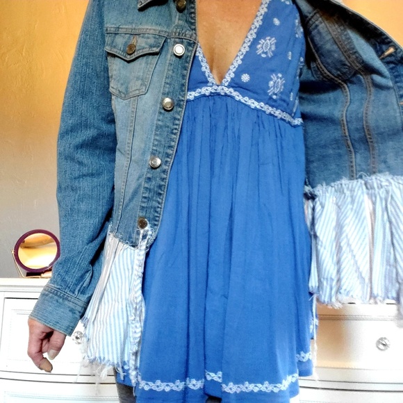 Upcycle jean jacket s/m - Picture 4 of 8